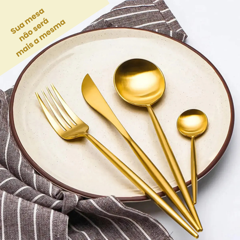 Talheres de Aço Inox Premium - Refinado Lar