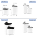 Kit Dispenser de Lavanderia Premium com frascos organizadores para sabão e amaciante, ideal para manter a lavanderia elegante e funcional