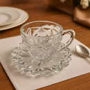 Conjunto com 6 Xícaras e Pires de Vidro 210ml