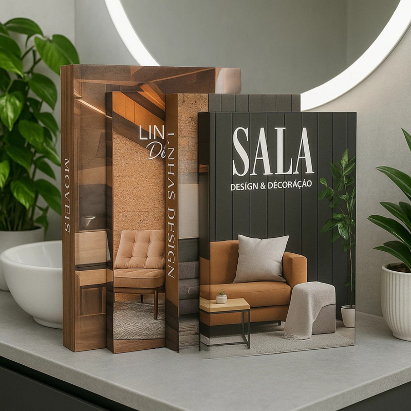 Kit 3 Caixas Livro Decorativo Porta Objetos - Refinado Lar