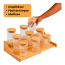 Kit 9 Potes com Rack - Oikos - Refinado Lar