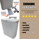 Lixeira Suspensa 9L com Tampa - Refinado Lar
