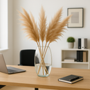 Vaso Rômulo Boleado 30cm em Vidro - Refinado Lar