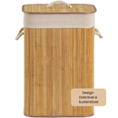 Cesto de Roupa Dobrável em Bambu - Refinado Lar