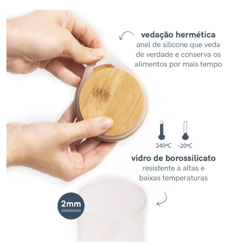 Kit Café com Bandeja e Potes para Mantimentos - Refinado Lar