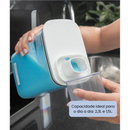 Kit Dispenser de Lavanderia Premium com frascos organizadores para sabão e amaciante, ideal para manter a lavanderia elegante e funcional