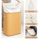 Cesto de Roupa Dobrável em Bambu - Refinado Lar