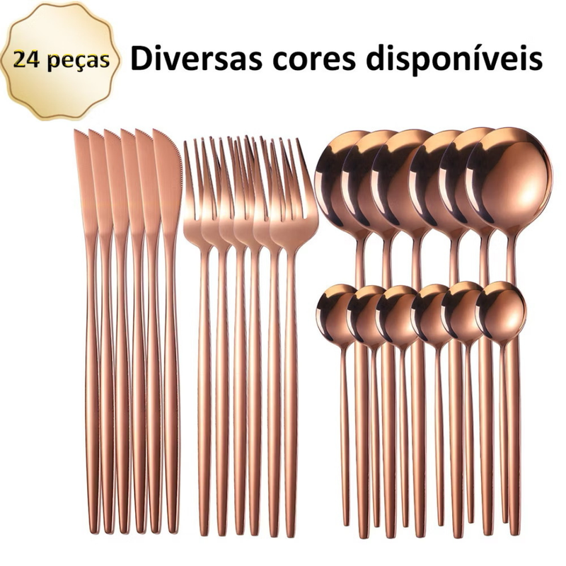 Talheres de Aço Inox Premium - Refinado Lar