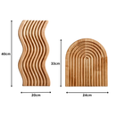 Tábua de Bambu Petisqueira Ondulada - Refinado Lar