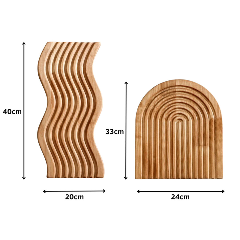 Tábua de Bambu Petisqueira Ondulada - Refinado Lar