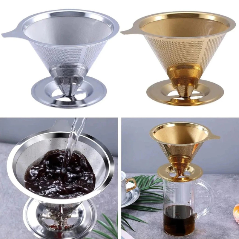 Filtro de Café Inox Reutilizável - Refinado Lar