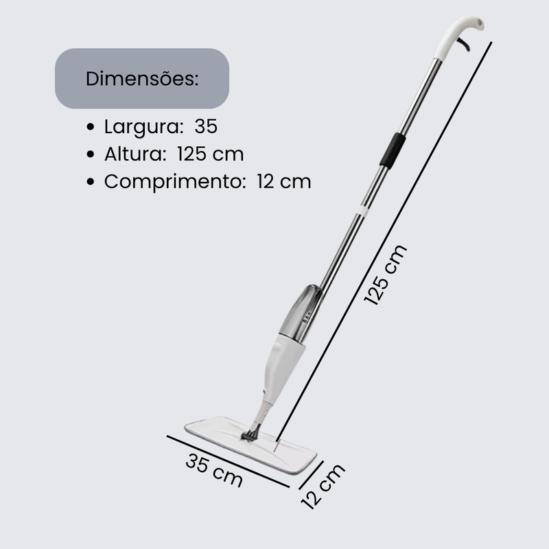 Mop Rodo Spray Com Gatilho Dispenser - Refinado Lar