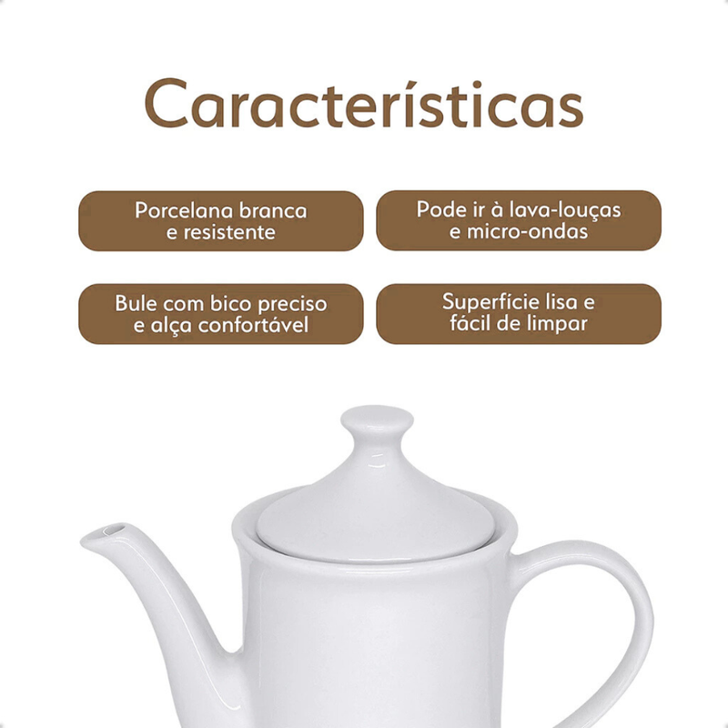 Kit Café Chá em Porcelana - Refinado Lar