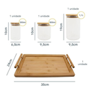 Kit Café com Bandeja e Potes para Mantimentos - Refinado Lar