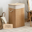 Cesto de Roupa Dobrável em Bambu - Refinado Lar