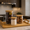 Kit Café com Bandeja e Potes para Mantimentos - Refinado Lar