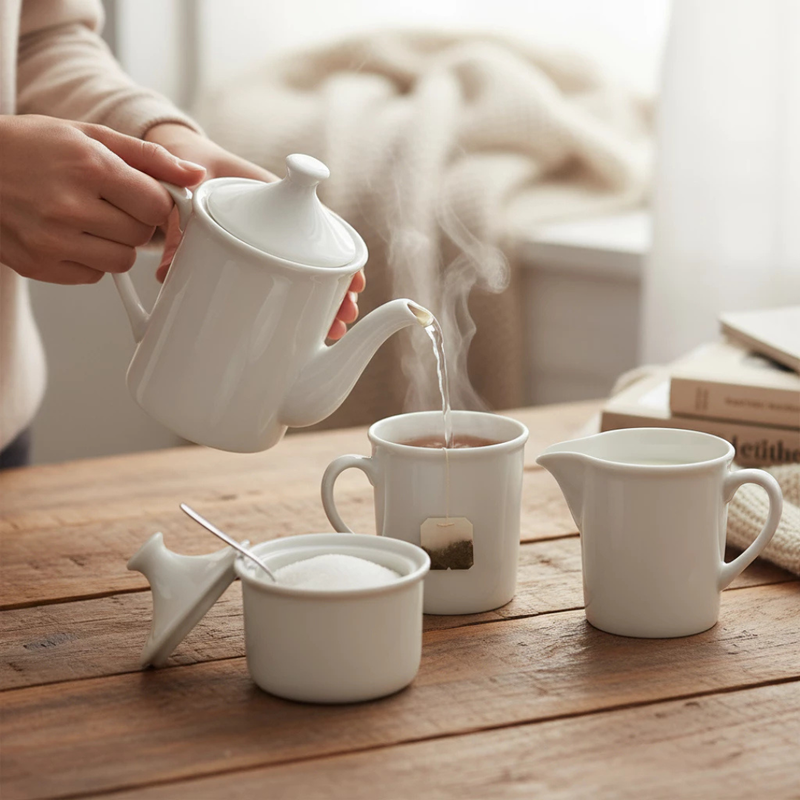 Kit Café Chá em Porcelana - Refinado Lar