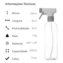 Kit Borrifadores Spray 500ml: Para Limpeza, Plantas e Negócios - Refinado Lar