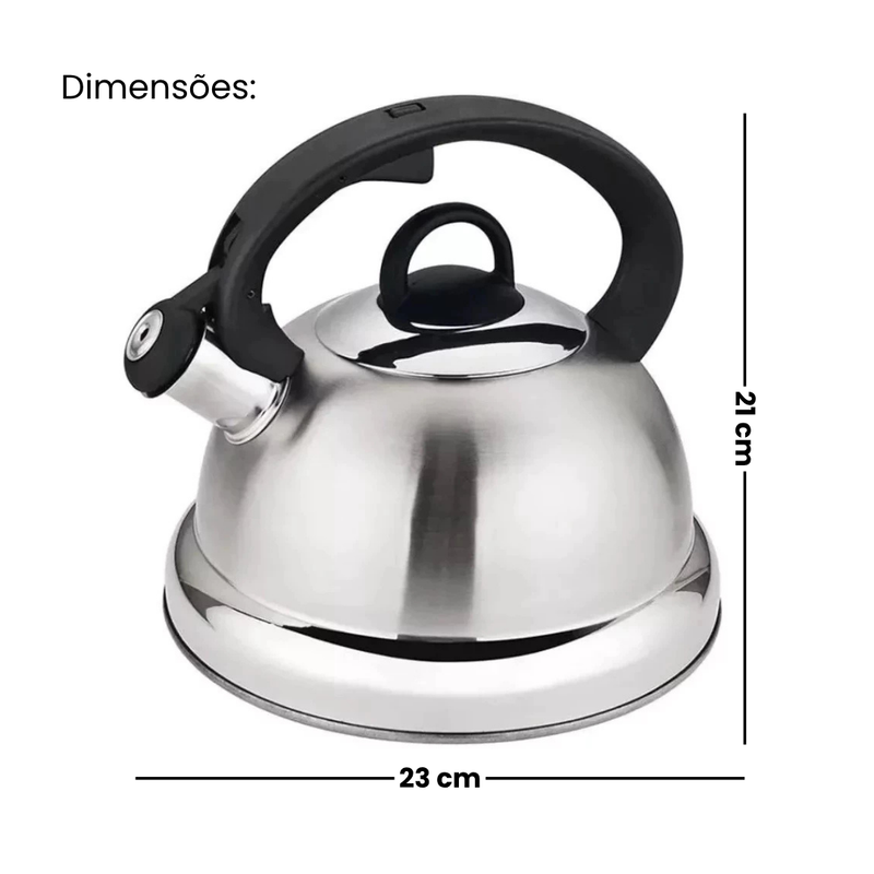 Chaleira Bule Inox Roma Brinox 2,7L - Refinado Lar