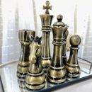 Kit 6 Peças Xadrez Dourado Envelhecido - Refinado Lar