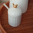 Açucareiro Birds com Pássaro Dourado - Refinado Lar