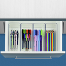 Kit 4 Organizadores Acrílico Cristal | Multiuso Prático - Refinado Lar