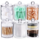 Kit 2 Porta Algodão e Cotonete | Acrílico Premium Transparente - Refinado Lar