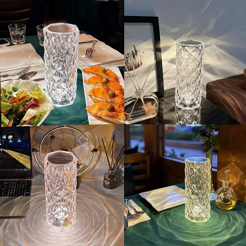 Luminária Cristal LED 16 Cores | Toque + Controle - Refinado Lar