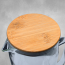 Kit com 2 Jarras de Vidro | 1L e 1,5L com Tampa de Bambu (OIKOS) - Refinado Lar